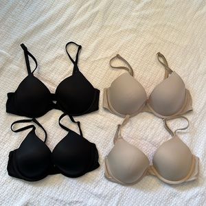 SET OF 4 34B PINK WEAR EVERYWHERE T-SHIRT LIGHTLY-LINED BRA